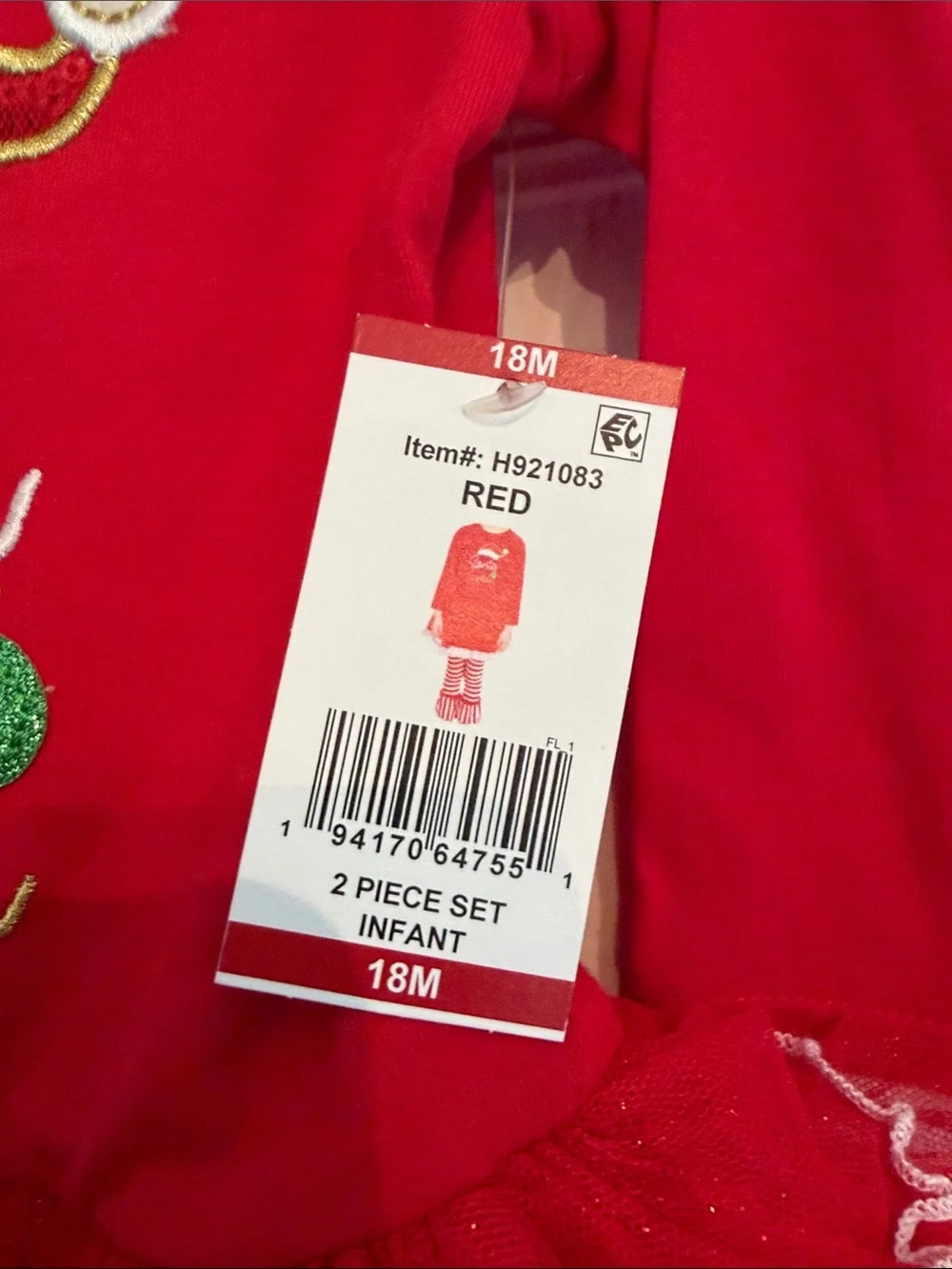 Counting On Christmas Red Girls' 'Dear Santa I Can Explain' Tulle Dress and pant